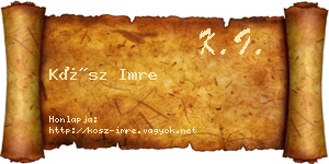 Kósz Imre névjegykártya